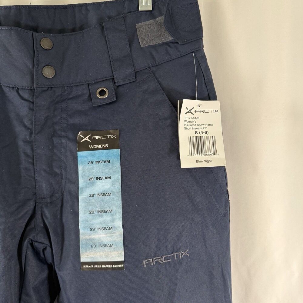 New Arctix Insulated Snow Pants Women Small 4-6 Blue Short 29" Inseam Adjustable - Picture 6 of 12